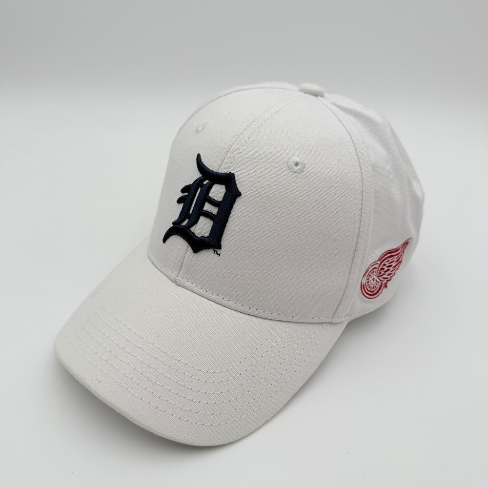 Melonwear Detroit Tigers x Red Wings Hat Adult OSFM White NHL MLB Snapback Cap